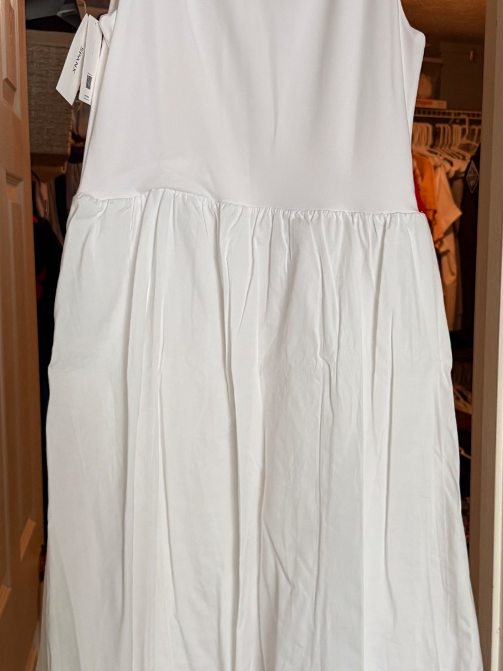 Spanx Smooth Jersey Mix Me Dress White Size M NWT - Picture 2 of 5